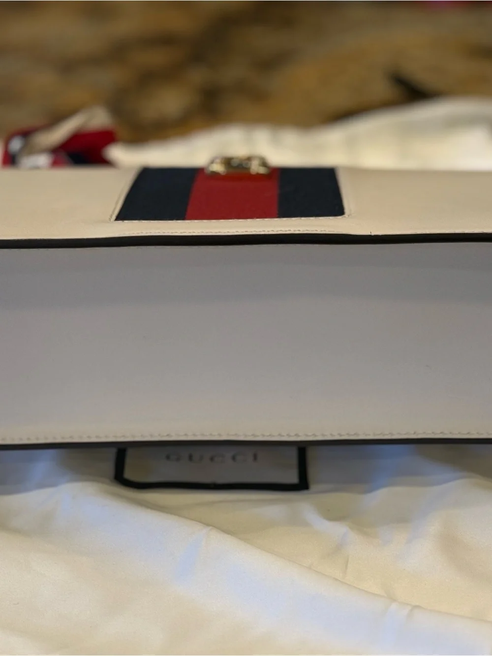 Gucci white leather